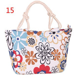 Casual Canvas Print Handbags