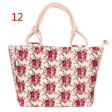 Casual Canvas Print Handbags