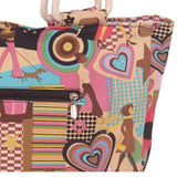 Casual Canvas Print Handbags