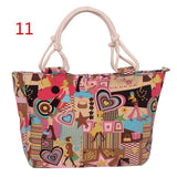 Casual Canvas Print Handbags