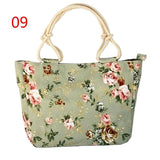 Casual Canvas Print Handbags