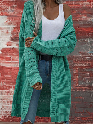 Trendy Hollowed-Out Long Sleeve Cardigans