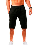 Men's Cotton Linen Fitness Casual Shorts