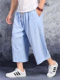 Casual Oversized Loose Plain Cropped Harem Pants