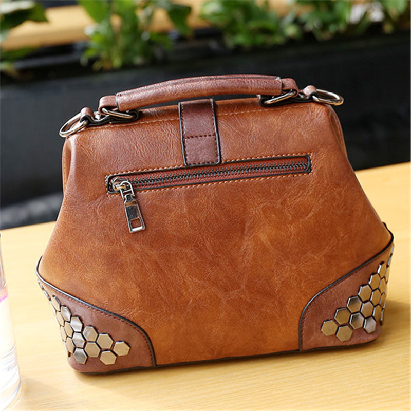 Women's Retro Vintage Buckle Lock Shoulder Bags