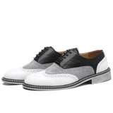 Casual Fashion Pointed Toe Carved PU Leather Shoes For Men