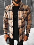 Men's Plaid Button Up Shacket