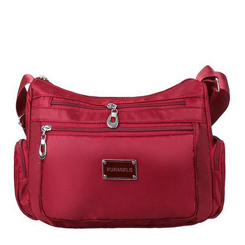 Multiple Compartment Zip Fastening Adjustable Shoulder Strap Waterproof Crossbody Bag