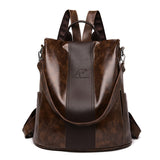 Large Capacity PU Leather Retractable Backpacks