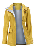 Women's Fashionable Casual Zipper Windbreaker Coat