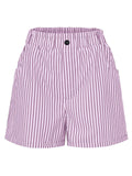 Fashion Loose-fitting Thin Vertical Stripes Shorts for Women
