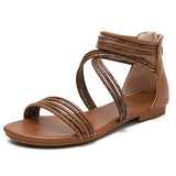 Stylish Bohemian Flat Sandy Beach Roman Sandals for Women