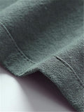 Mens Vintage Stand Collar Solid Color Cotton&Linen Robes