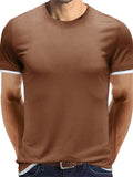 Summer Leisure Short Sleeve Pullover Slim T-shirts For Men