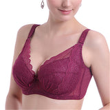 Women's Plus Size Minimizer Busty Lace Bras - Purple
