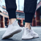 Large Size Casual Knit Athletic Sneakers for Men