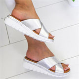 New Summer Casual Slip On Comfortable Open Toe Platform Slippers