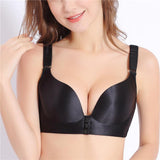 Women's Super Comfy Wireless Front Button Closure Soft Bras -Gray
