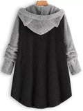 Adorable Contrast Color Hoodies With Cat's Ears