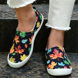 New Autumn Super Cute Painting Women Soft Cotton Cloth Loafers