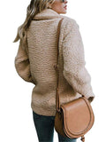 Warm Buttoned Fluffy Coat for Women