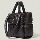 Women's Fashion Puffer Tote Bag Quilted Cotton Down Handbags