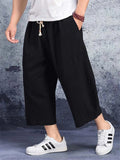 Casual Oversized Loose Plain Cropped Harem Pants