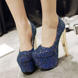 Glittering Sequined Sexy Thin High Heel Shoes