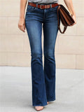 Fashion Washed Effect Solid Color Jeans