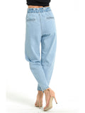 Super Cool Simple Style Harem Pants Extra Loose Women Denim Jeans for All Season