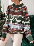 Women's Cute Round Neck Long Sleeve Chirstmas Sweaters