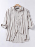 Loose Casual Comfy Striped Full Buttons Long Sleeve Shhirts