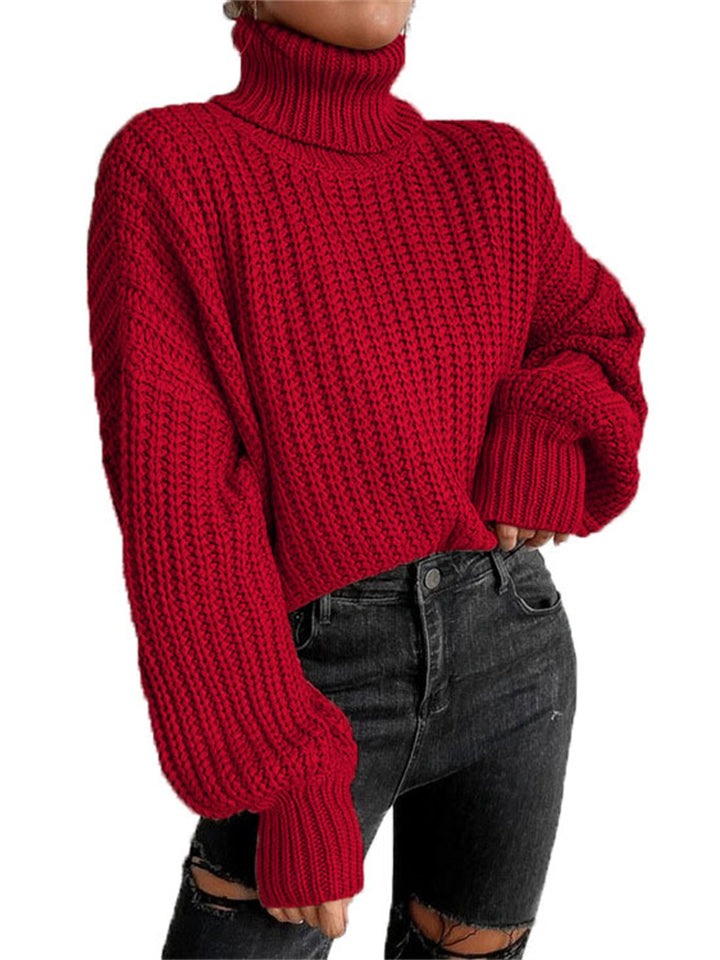 Turtle Neck Long Sleeve Pullover Sweaters