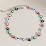 Sweet Cool Personality Simple Eye Collarbone Chain Necklace