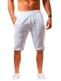 Men's Cotton Linen Fitness Casual Shorts