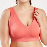 New Casual Plus Size Bras For Women Seamless Bra With Pads Sporty Vest