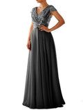 Wrap Neck Sequined Mother of the Groom Dresses