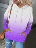 Women's Trendy Gradient Color Oversized Pullover Hoodies