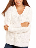 Women's Stylish Winter Pullover Knitted White Hoodies