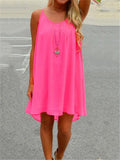 Summer Sleeveless Chiffon Coral Dress