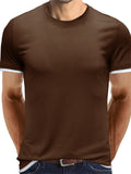 Summer Leisure Short Sleeve Pullover Slim T-shirts For Men