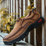 Men's Breathable Genuine Leather Handmade Walking Shoes