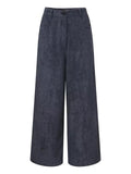 Women's Fashion High-Rise Corduroy Wide Leg Pants