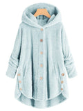 Winter Hooded Fleece Plus Size Extra Loose Women Coat