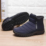 Winter Warm Side Zippers Soft Flat Walking Shoes for Men