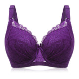 Women's Plus Size Minimizer Busty Lace Bras - Blue