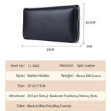 Unisex Multiple Compartment RFID Technology Anti-Scanning Card Slot Currency Wallet