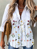 New Casual Fashion Long Sleeve Elegant Printed Blouse For Women
