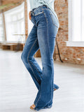 High Rise Washed bell Bottom Jeans for Ladies