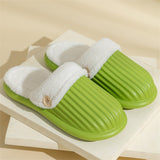 Winter Fashion Waterproof Keep Warm Plush Detachable Women Slippers